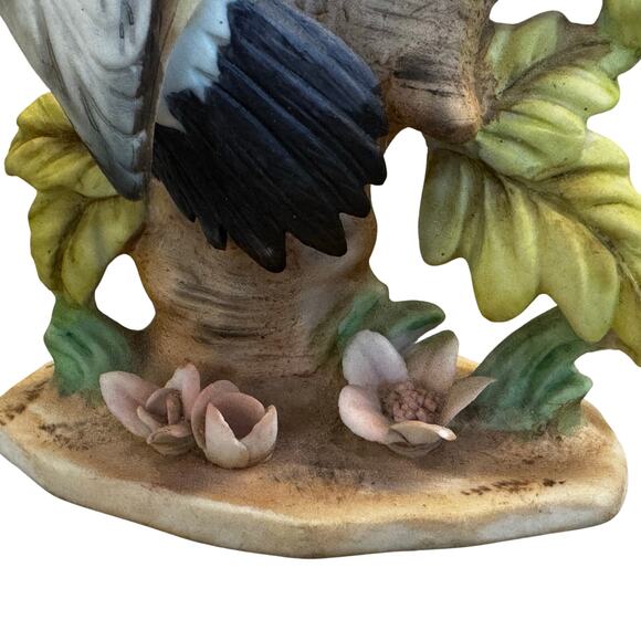Vintage Napco Porcelain Red-Headed Wood Pecker Figurine, #B3154, 5” - Picture 4 of 7